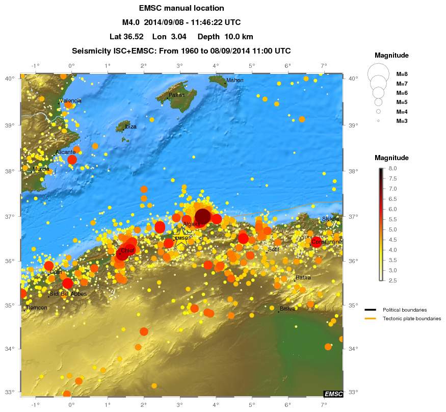 regional magnitude historical seismicity