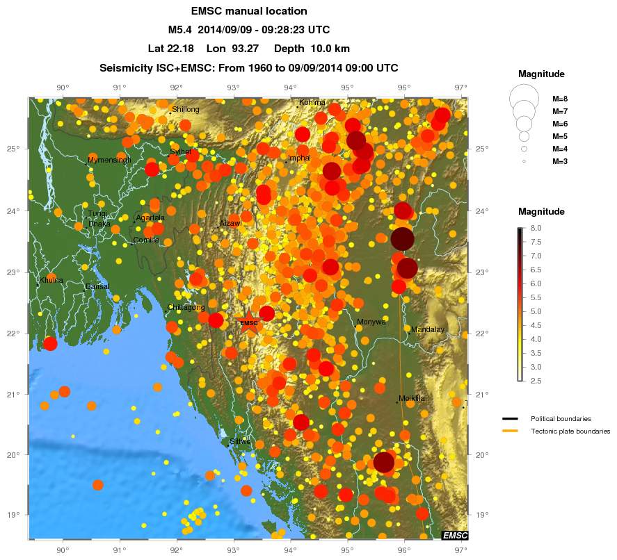 regional magnitude historical seismicity