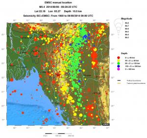 regional historical seismicity