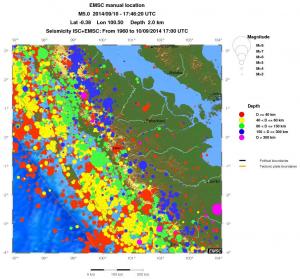 regional historical seismicity