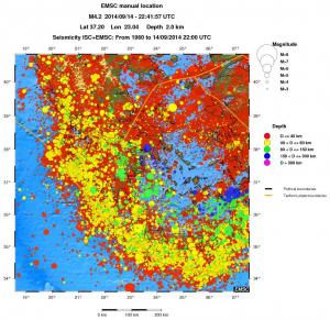 regional historical seismicity