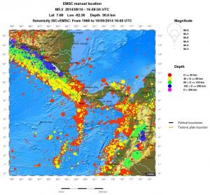 wide historical seismicity