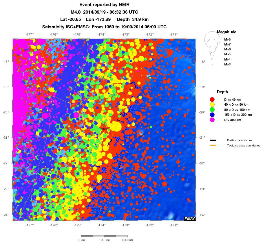 regional historical seismicity