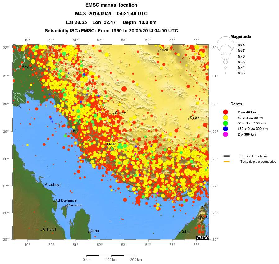 regional historical seismicity