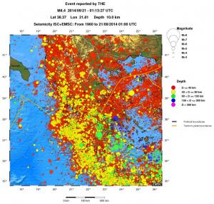 regional historical seismicity