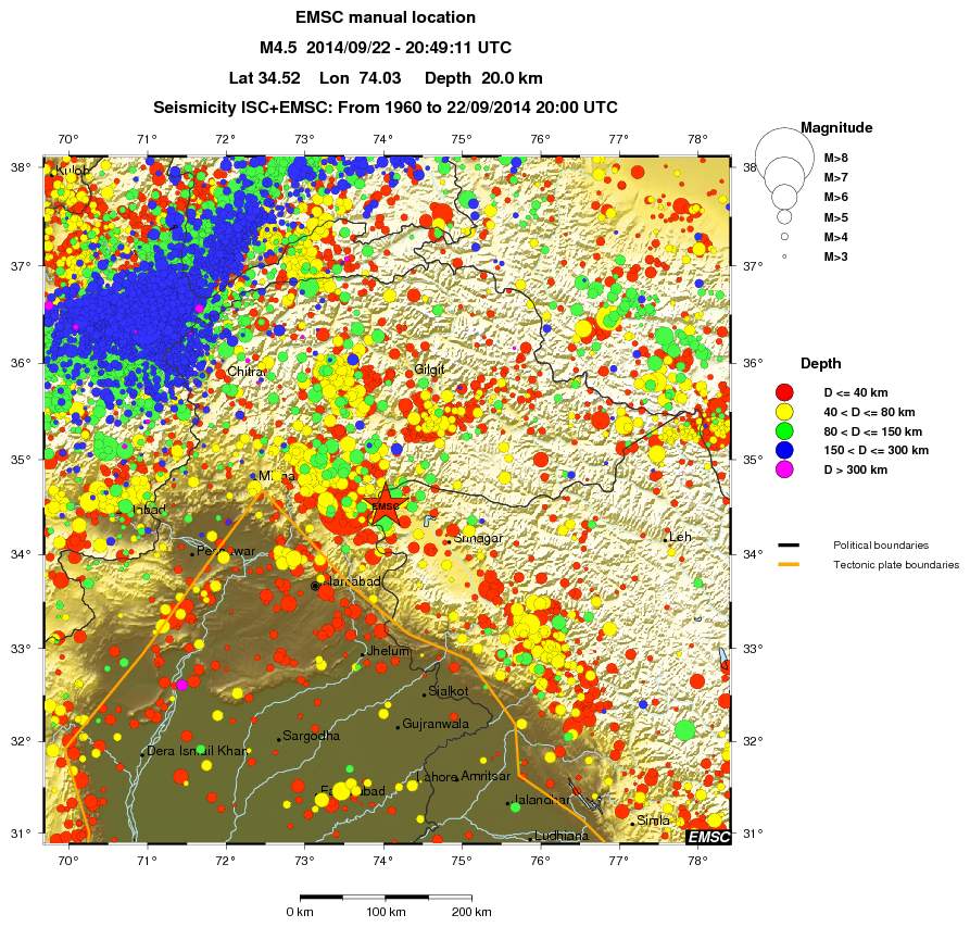 regional historical seismicity