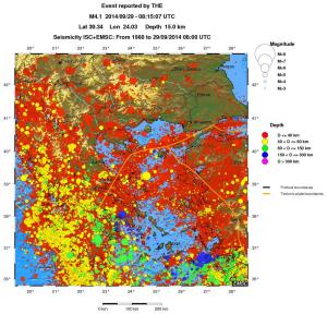 regional historical seismicity