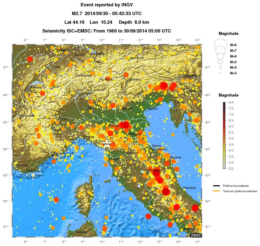 regional magnitude historical seismicity