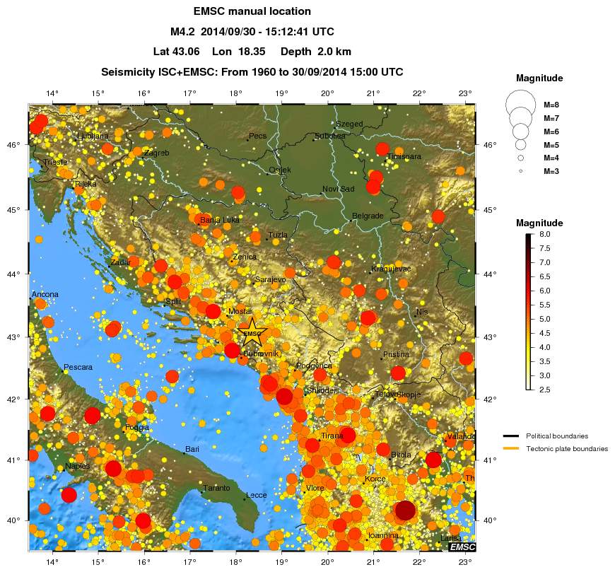 regional magnitude historical seismicity