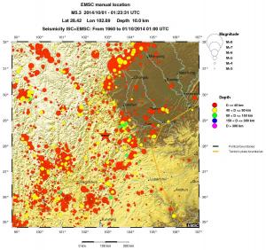 regional historical seismicity