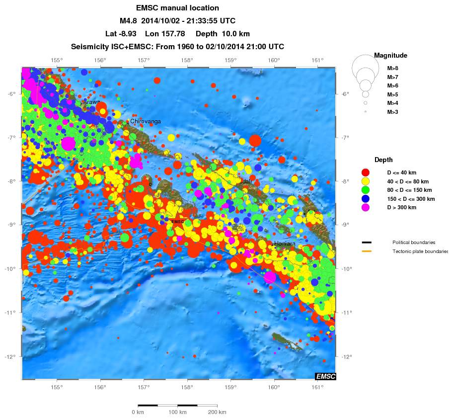 regional historical seismicity