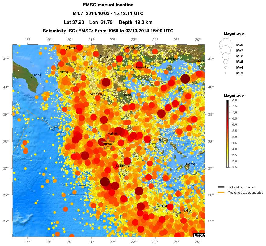 regional magnitude historical seismicity