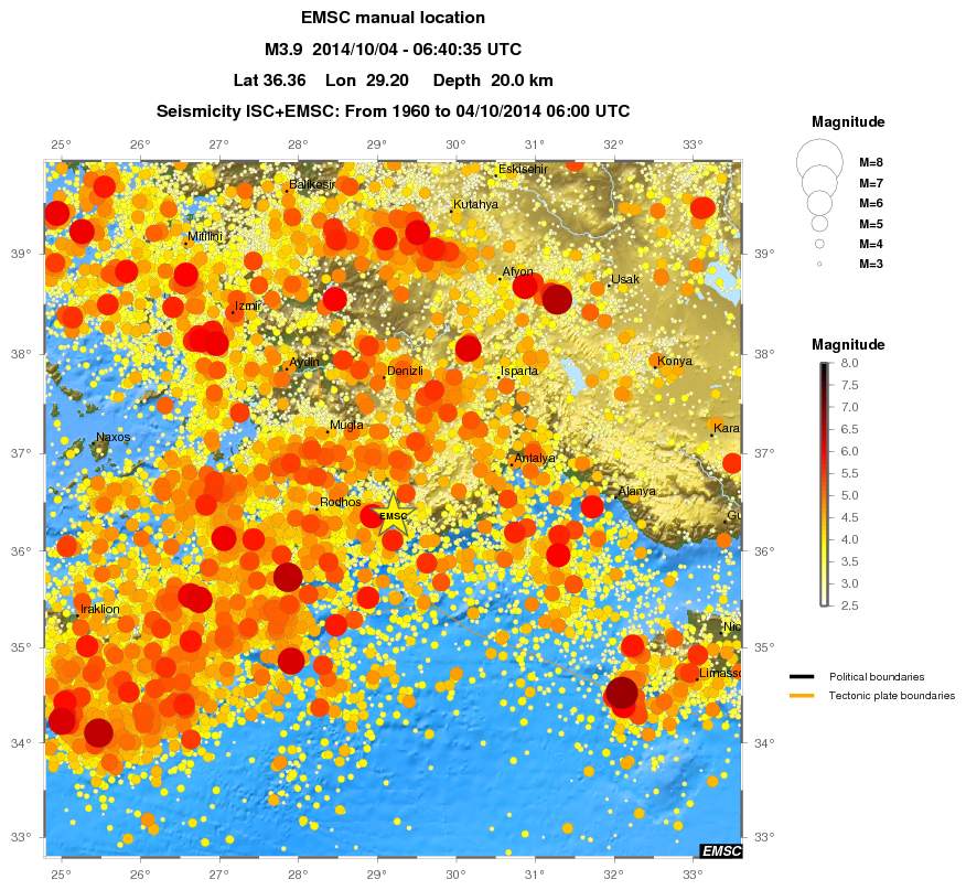 regional magnitude historical seismicity