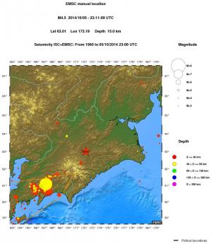 wide historical seismicity