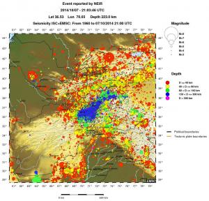 wide historical seismicity