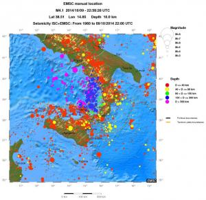 regional historical seismicity