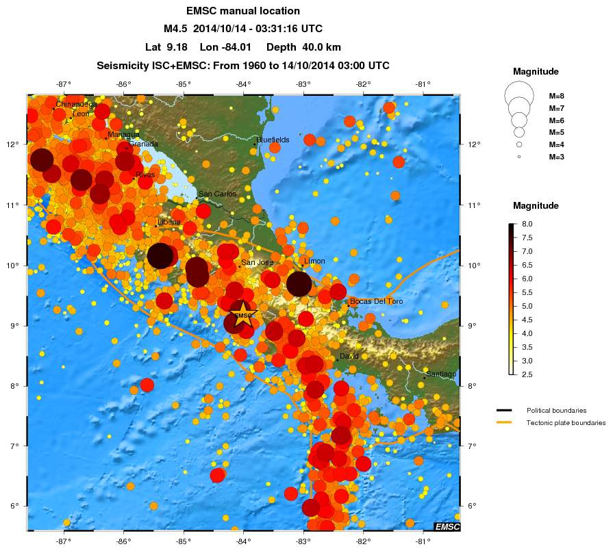 regional magnitude historical seismicity