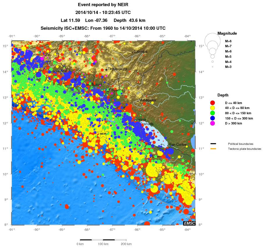 regional historical seismicity