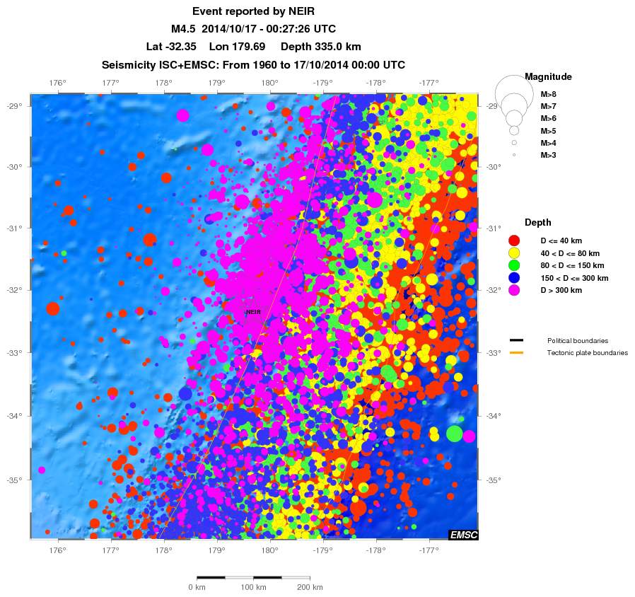 regional historical seismicity