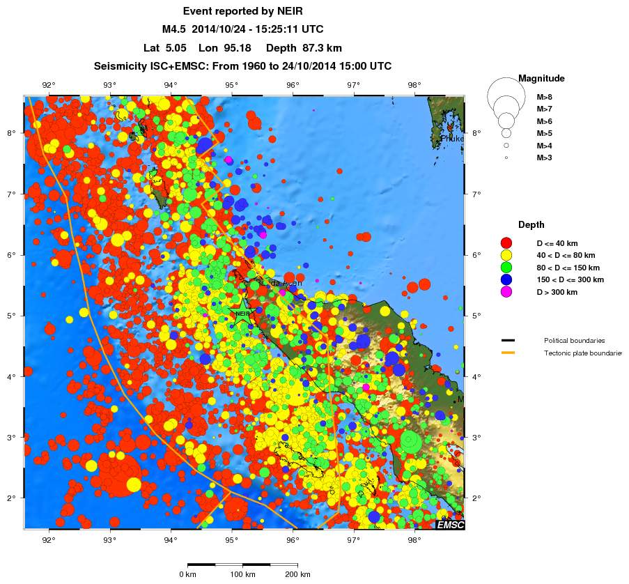 regional historical seismicity