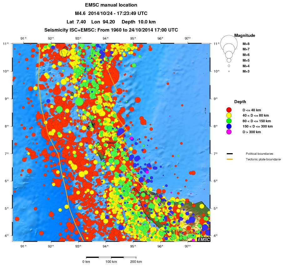 regional historical seismicity