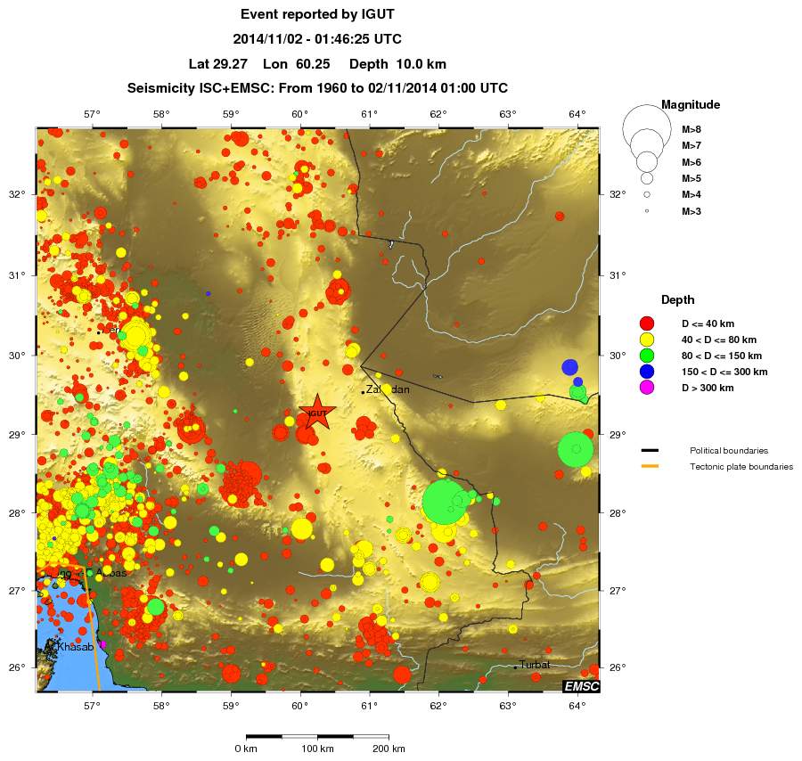 regional historical seismicity