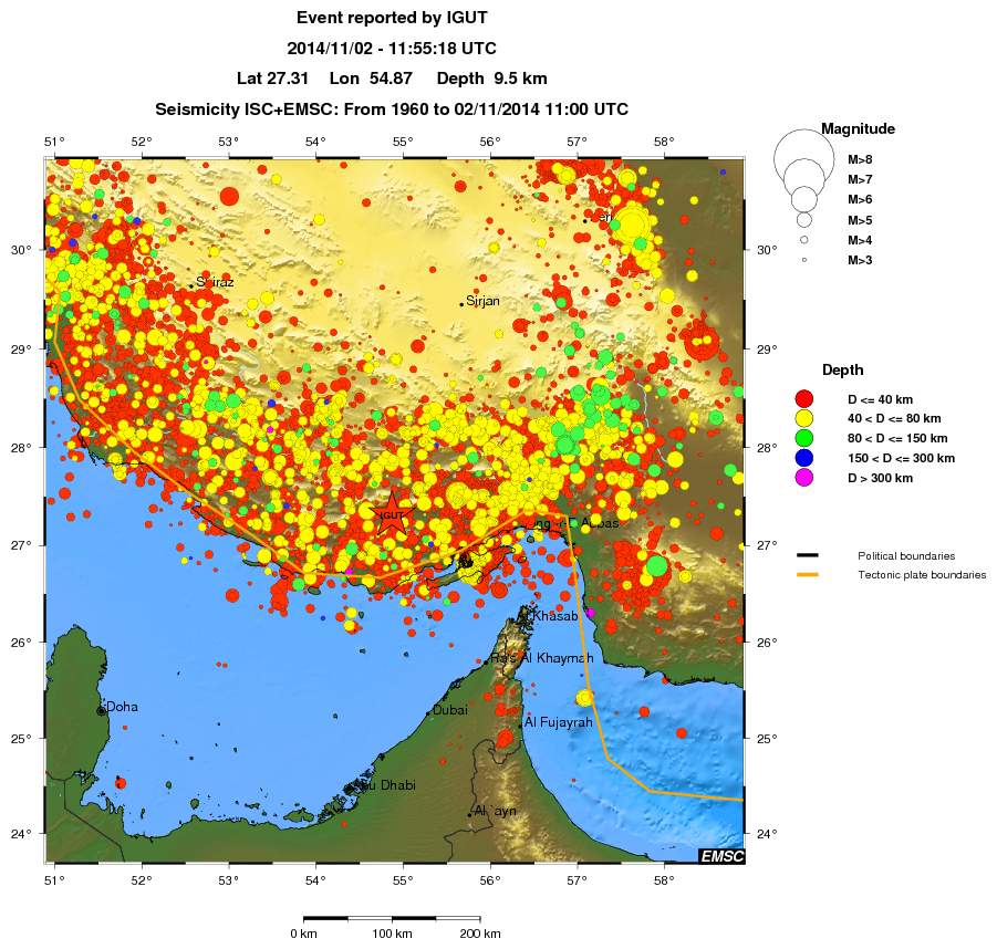 regional historical seismicity