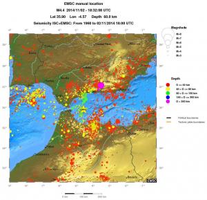 regional historical seismicity
