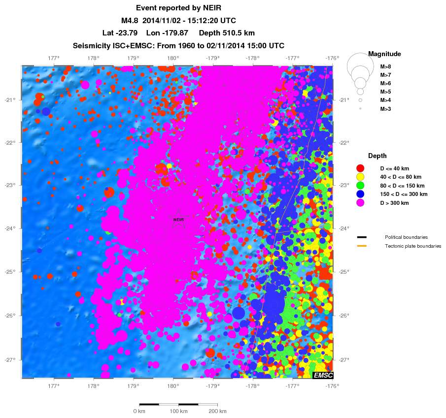 regional historical seismicity