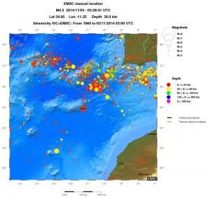regional historical seismicity
