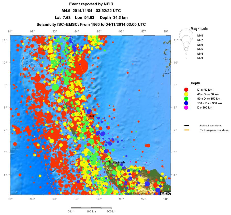 regional historical seismicity