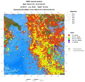 regional historical seismicity