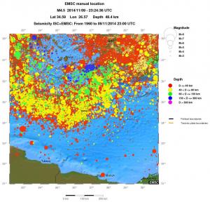 regional historical seismicity