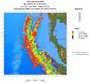 wide historical seismicity