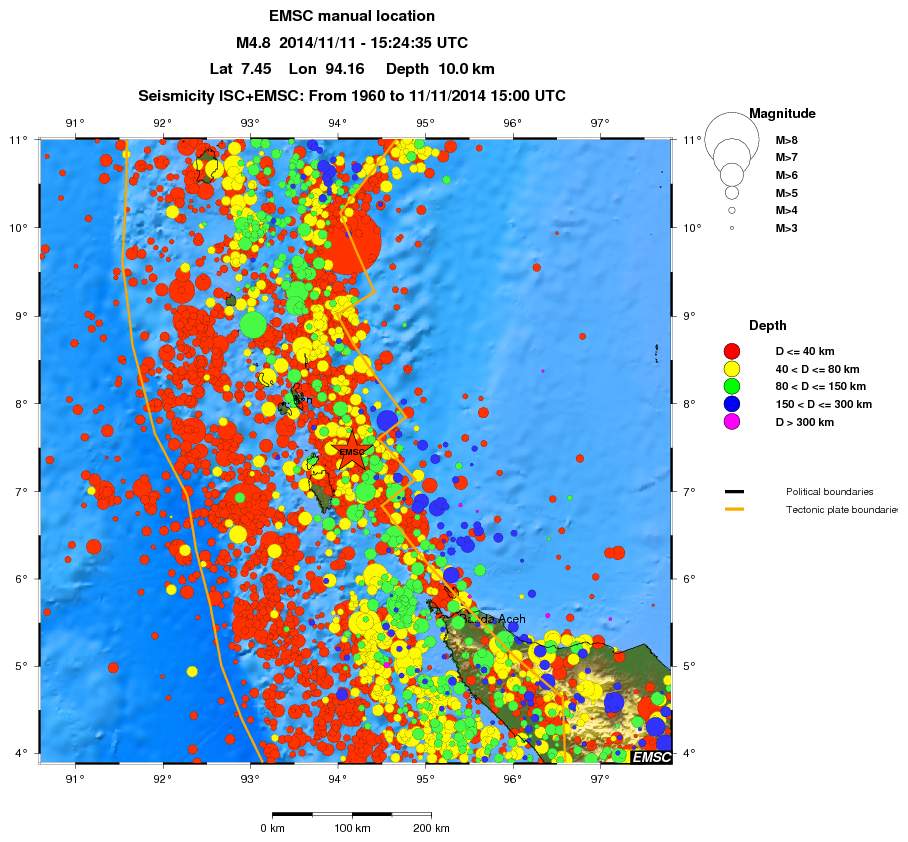 regional historical seismicity