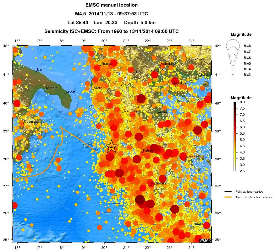 regional magnitude historical seismicity
