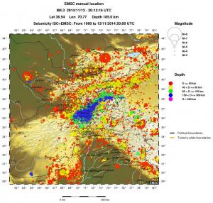 wide historical seismicity