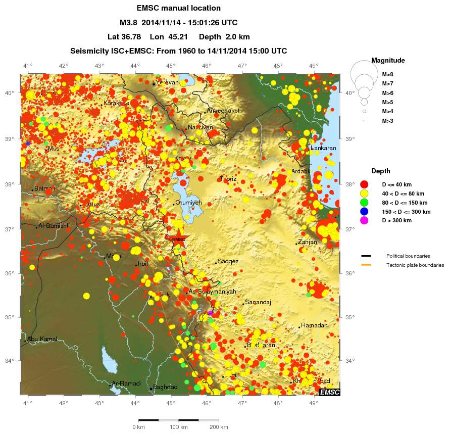 regional historical seismicity