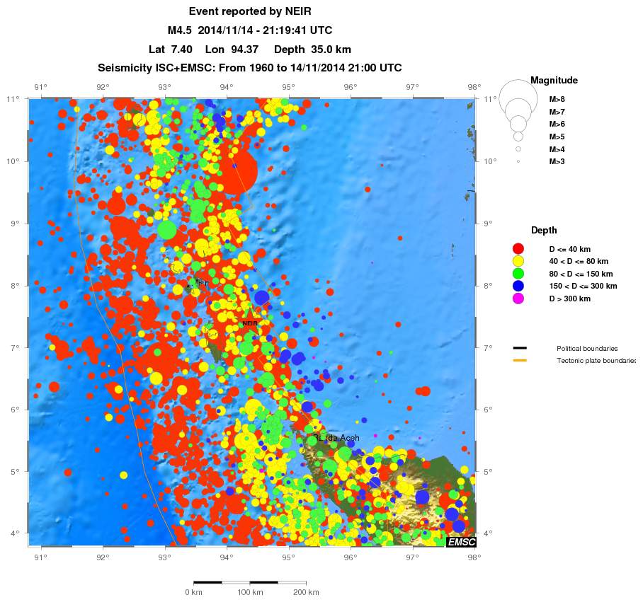 regional historical seismicity