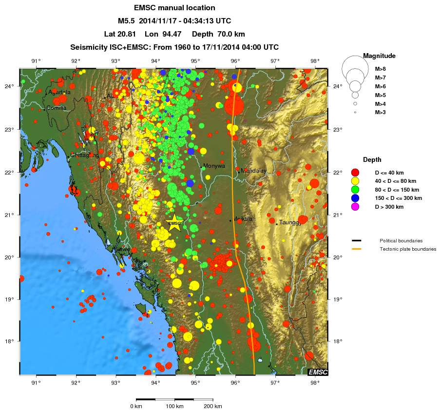 regional historical seismicity