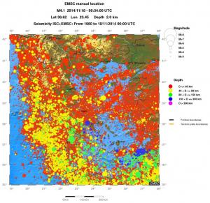 regional historical seismicity