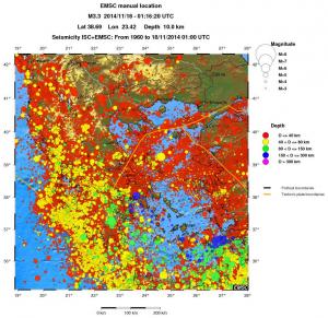 regional historical seismicity
