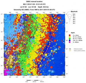 regional historical seismicity