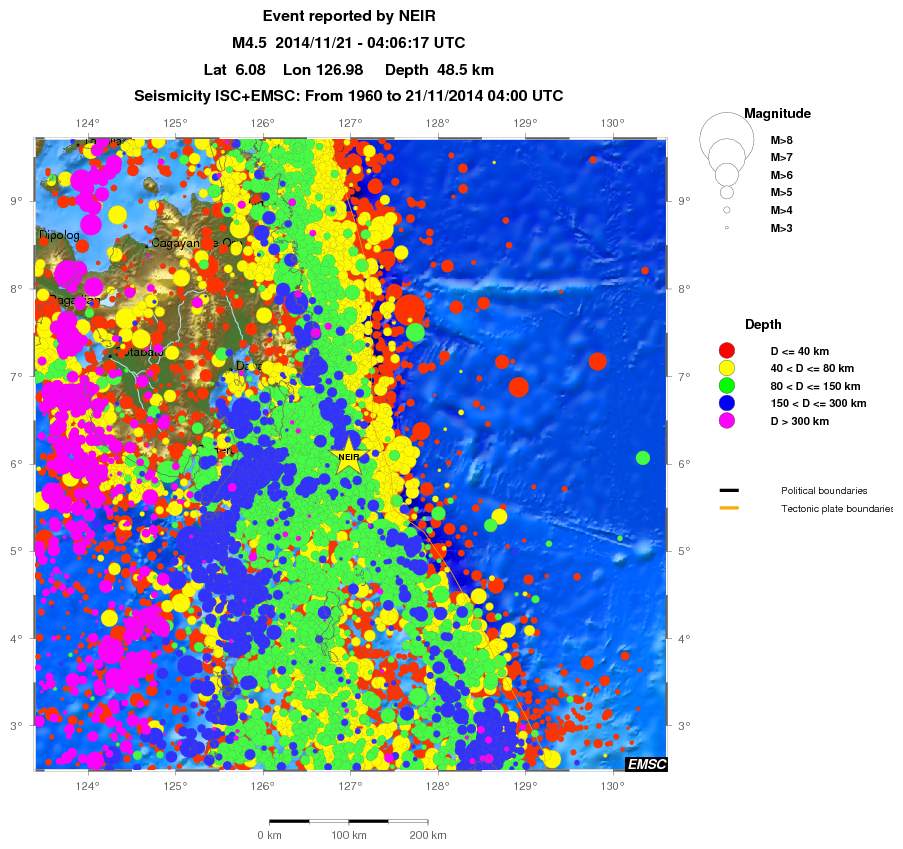 regional historical seismicity