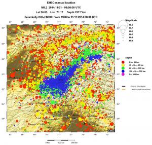 regional historical seismicity