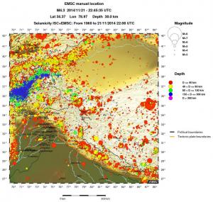 wide historical seismicity