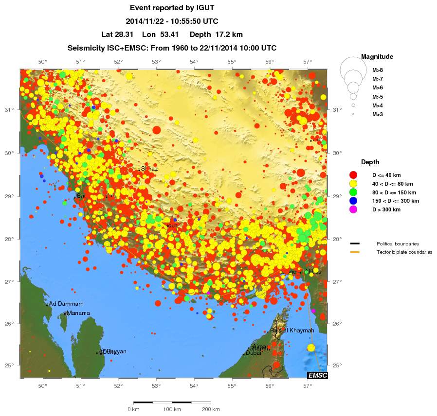 regional historical seismicity