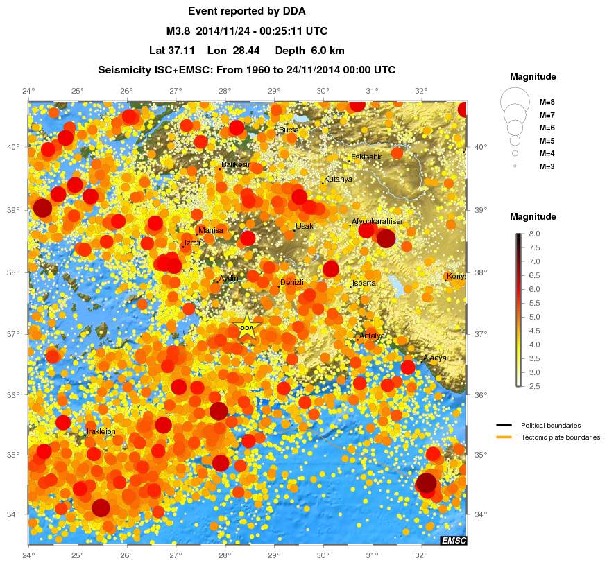 regional magnitude historical seismicity