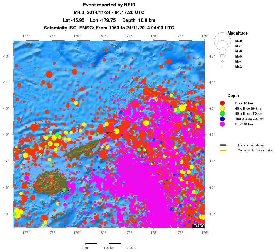 regional historical seismicity