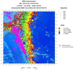 wide historical seismicity